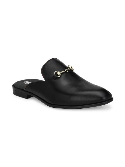 black leather slip on loafers - 17531696 - Standard Image - 1