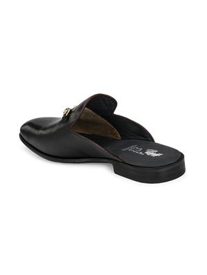 black leather slip on loafers - 17531696 - Standard Image - 3