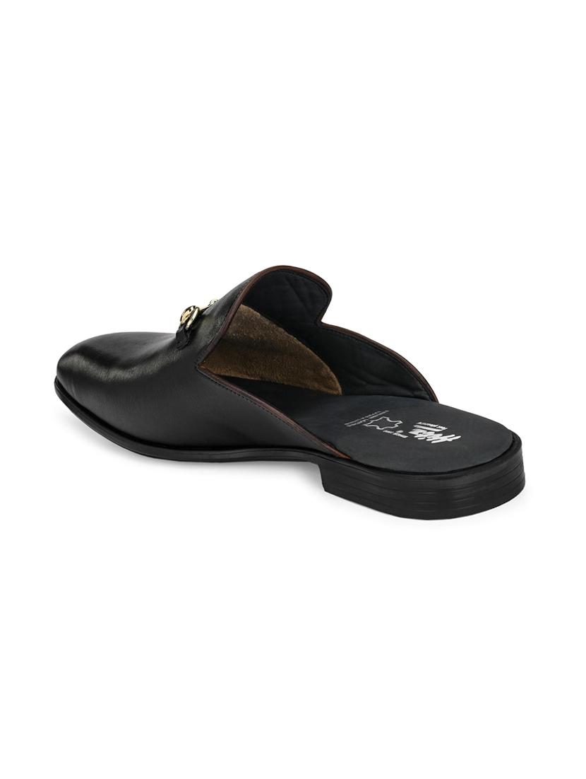 black leather slip on loafers - 17531696 - Zoom Image - 3