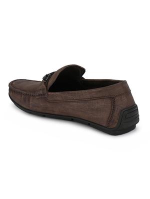brown leather slip on loafers - 17531723 - Standard Image - 3