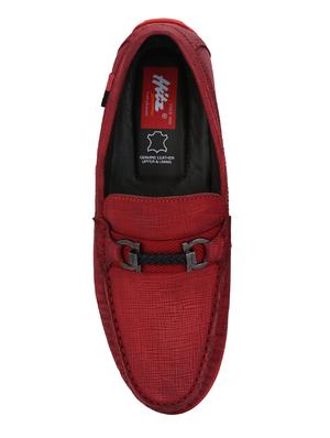 red leather slip on loafers - 17531724 - Standard Image - 4