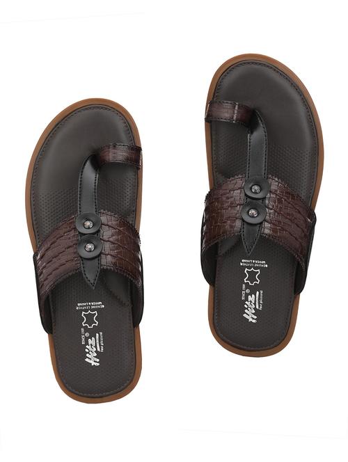 brown synthetic & mesh slip on flip flops - 17532178 - Very Small Image - 1