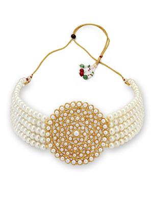white gold plated choker necklace - 17532339 - Standard Image - 4