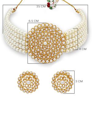 white gold plated choker necklace - 17532339 - Standard Image - 5