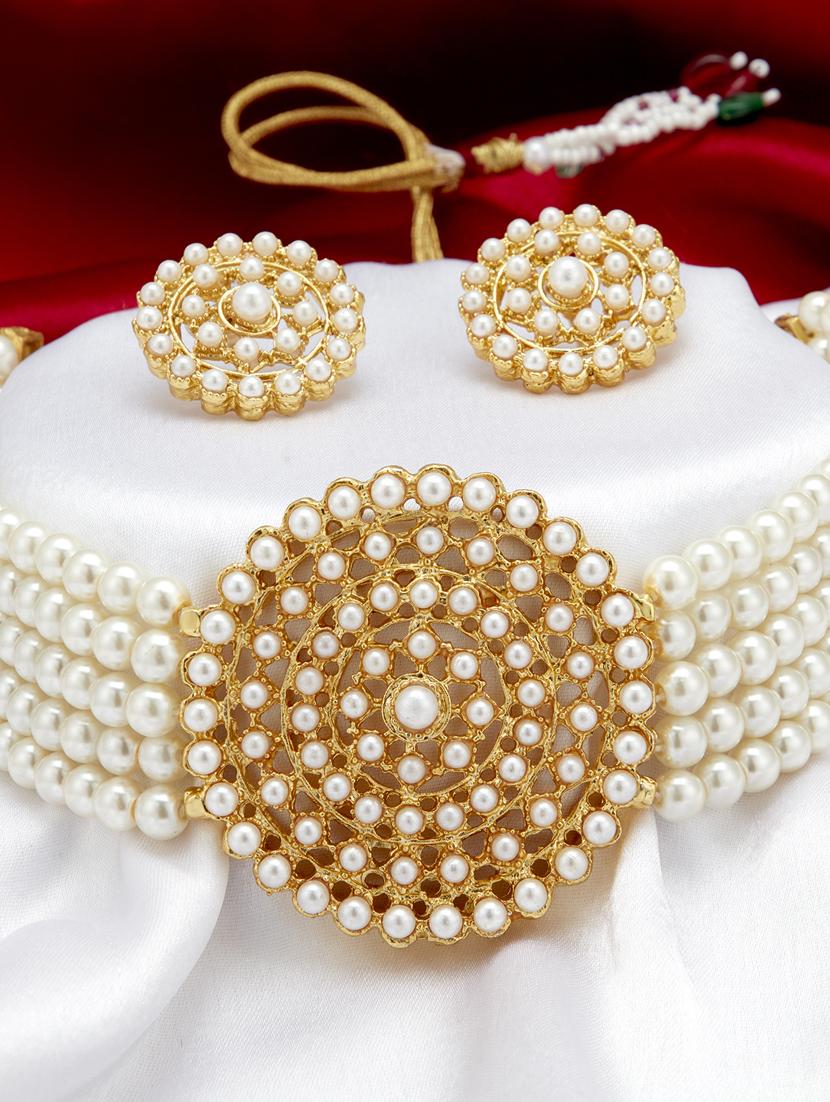 white gold plated choker necklace - 17532339 - Zoom Image - 3
