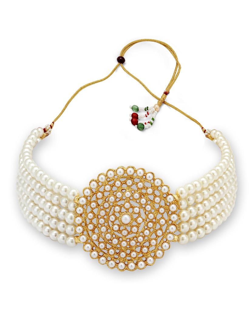 white gold plated choker necklace - 17532339 - Zoom Image - 4