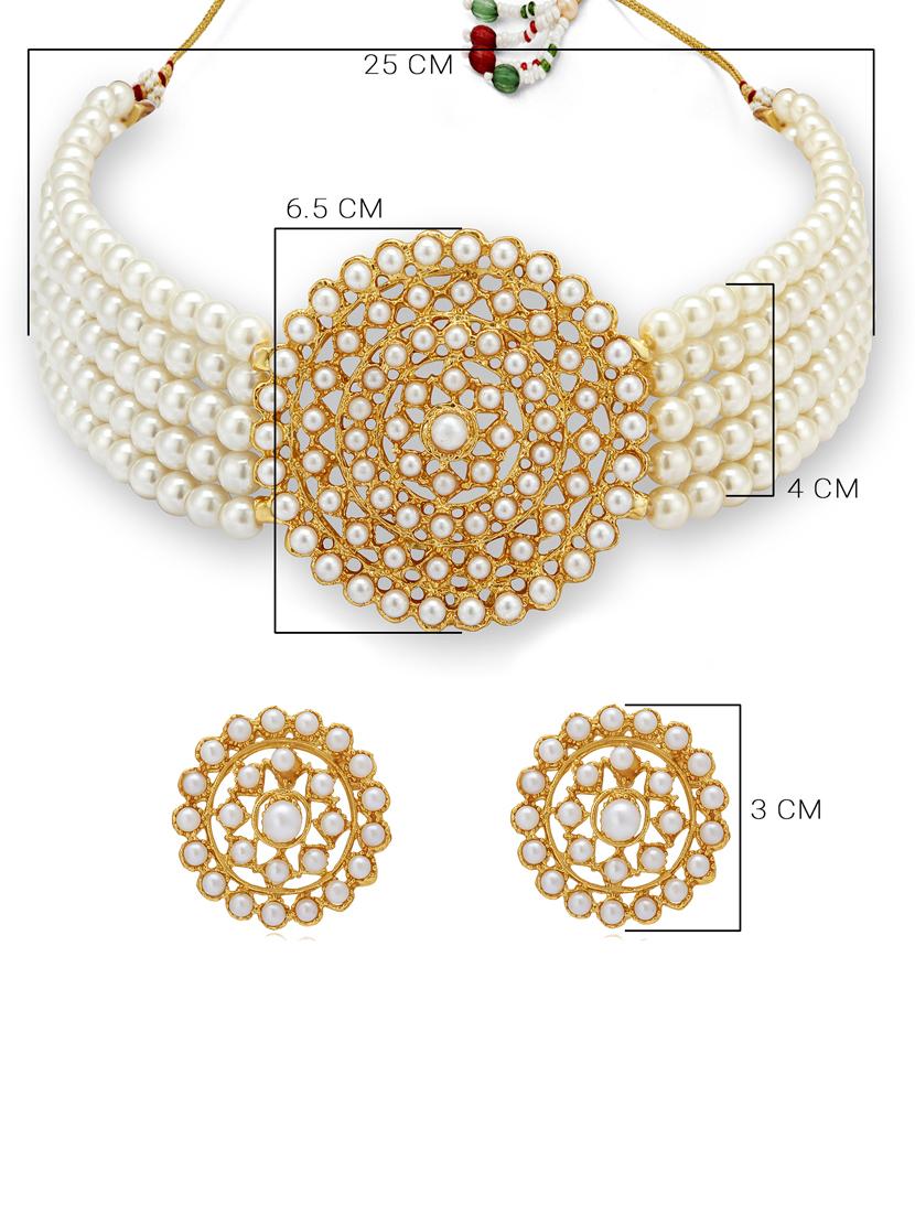 white gold plated choker necklace - 17532339 - Zoom Image - 5