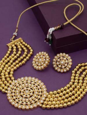gold plated choker necklace - 17532340 - Standard Image - 2