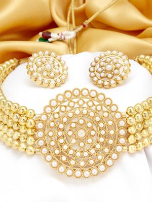gold plated choker necklace - 17532340 - Standard Image - 3