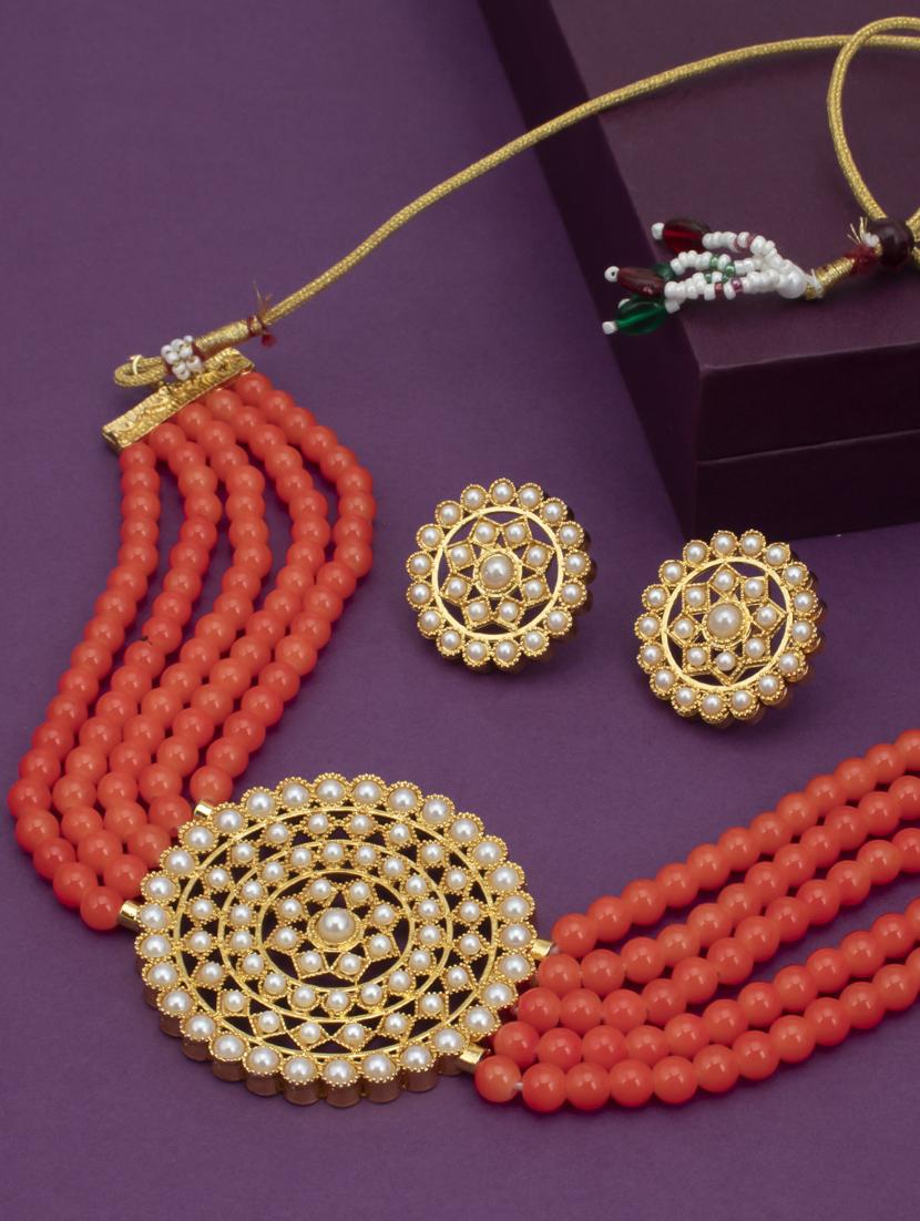 red gold plated choker necklace - 17532348 - Zoom Image - 3