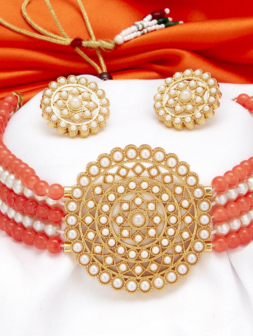red gold plated choker necklace - 17532354 - Zoom Image - 2