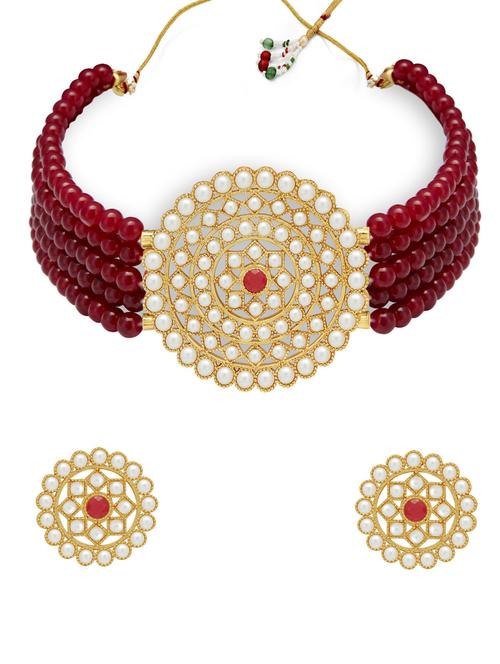 brown gold plated choker necklace - 17532356 - Very Small Image - 1