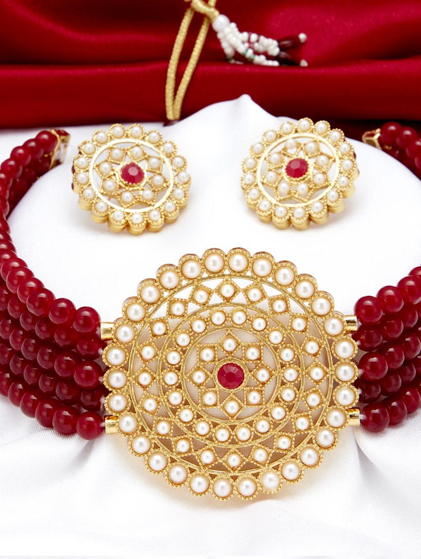 brown gold plated choker necklace - 17532356 - Zoom Image - 2
