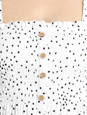 button up polka dot flared dress - 17532365 - Standard Image - 5