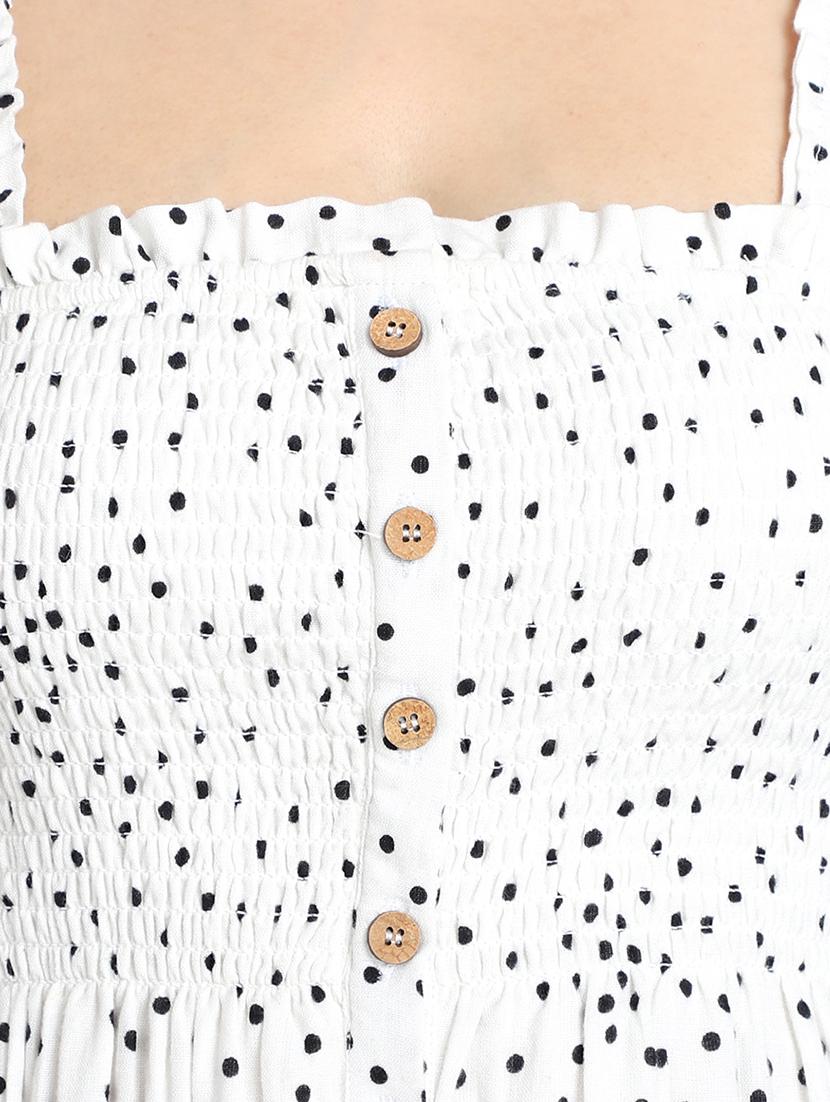 button up polka dot flared dress - 17532365 - Zoom Image - 5