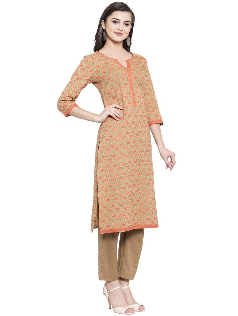 floral kurta pant set - 17532681 - Zoom Image - 2