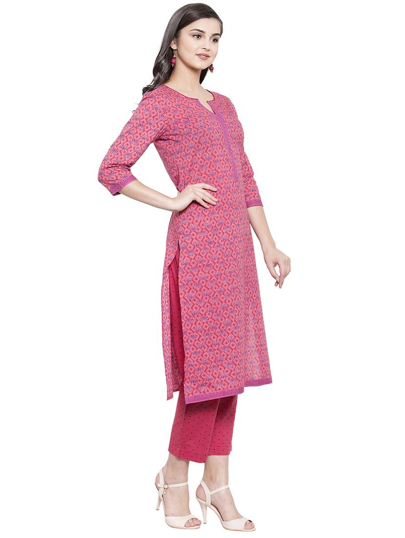 floral kurta pant set - 17532682 - Zoom Image - 2