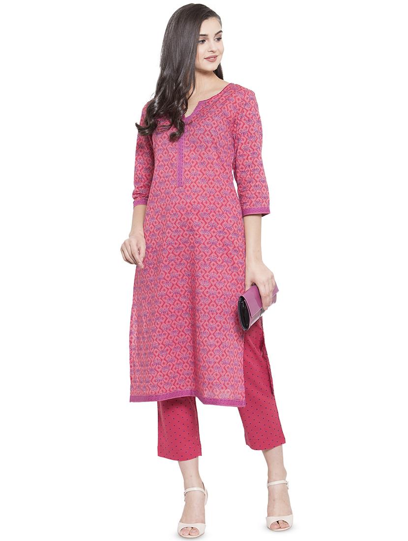 floral kurta pant set - 17532682 - Zoom Image - 4