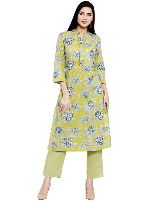 floral kurta pant set - 17532685 - Standard Image - 1