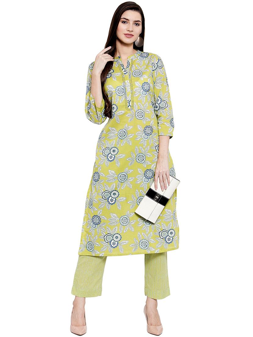 floral kurta pant set - 17532685 - Zoom Image - 4