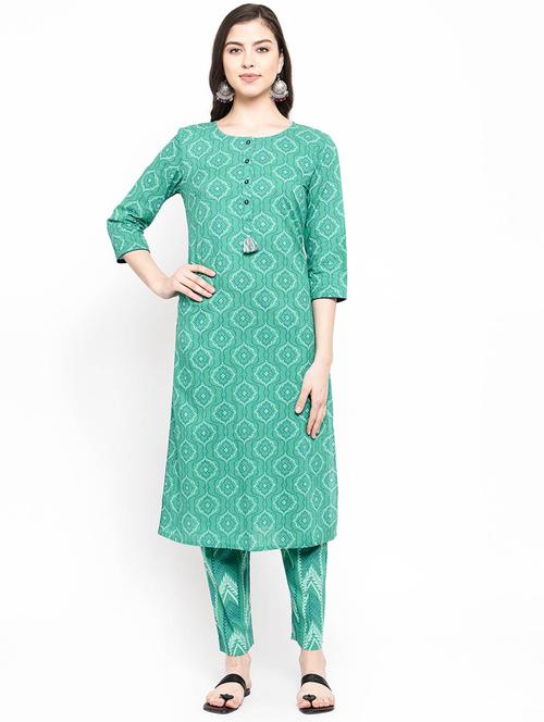 printed kurta pant set - 17532689 - Standard Image - 1