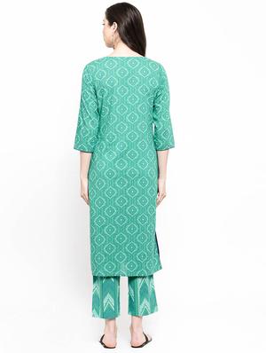 printed kurta pant set - 17532689 - Standard Image - 3