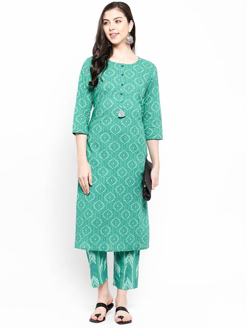 printed kurta pant set - 17532689 - Zoom Image - 4