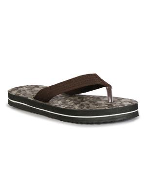 brown fabric toe separator flip flops - 17532709 - Standard Image - 2