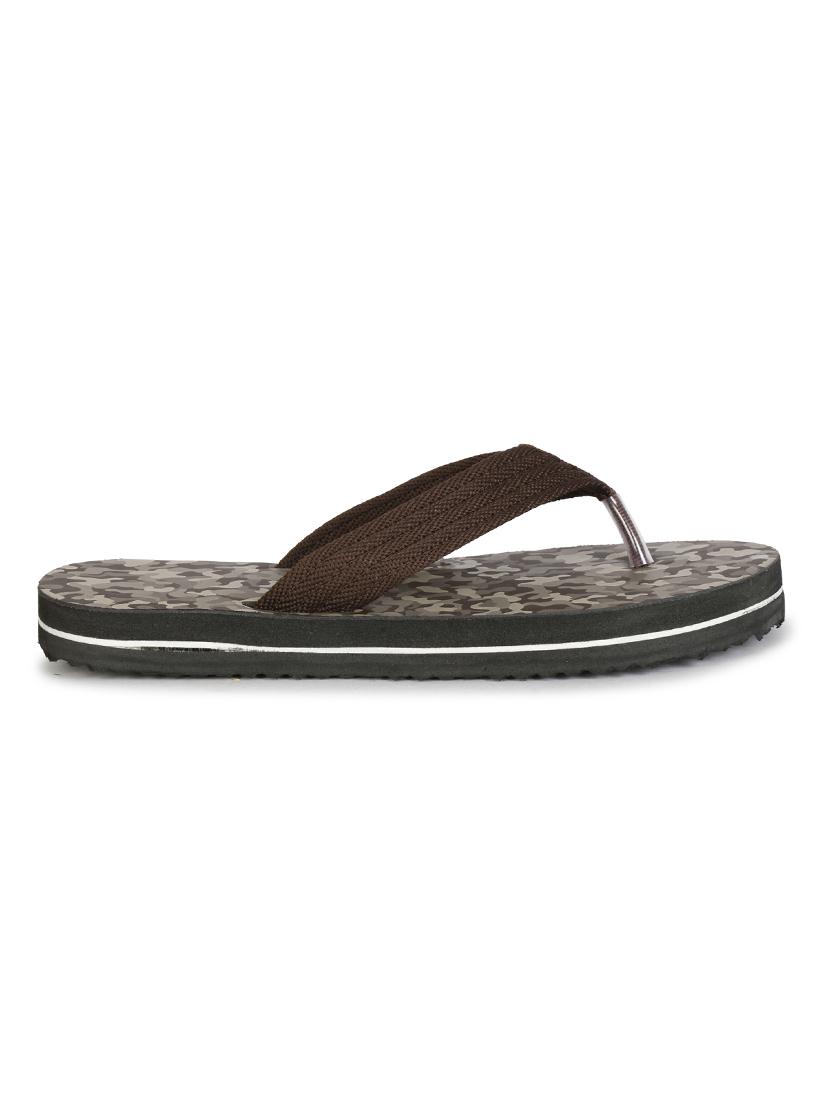 brown fabric toe separator flip flops - 17532709 - Zoom Image - 3