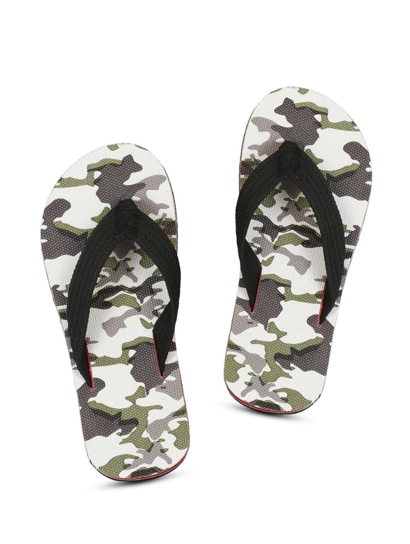 brown fabric toe separator flip flops - 17532712 - Zoom Image - 1