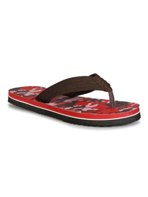 red fabric toe separator flip flops - 17532713 - Standard Image - 2