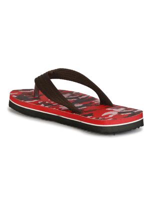 red fabric toe separator flip flops - 17532713 - Standard Image - 4