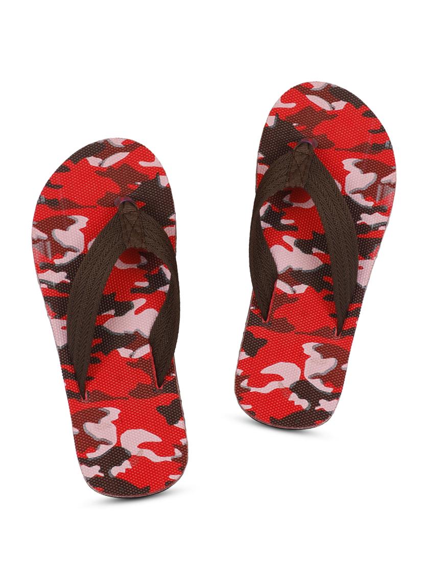 red fabric toe separator flip flops - 17532713 - Zoom Image - 1