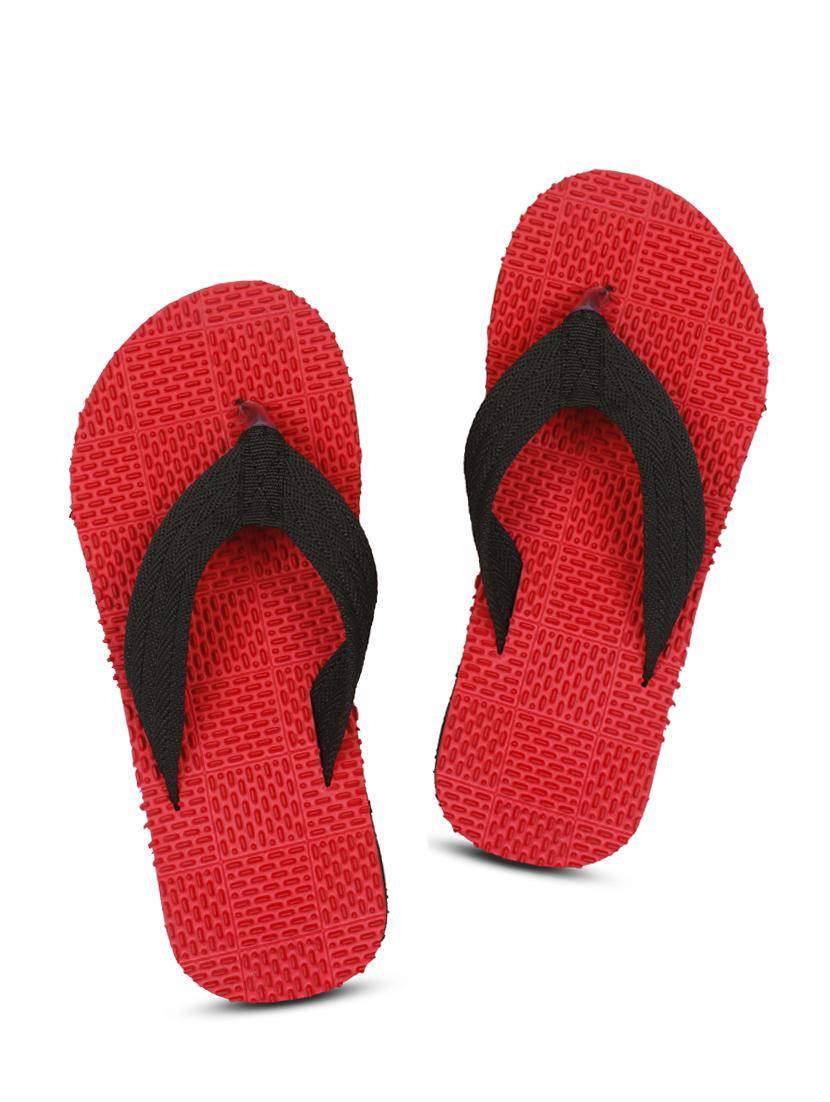 red fabric toe separator flip flops - 17532715 - Zoom Image - 1