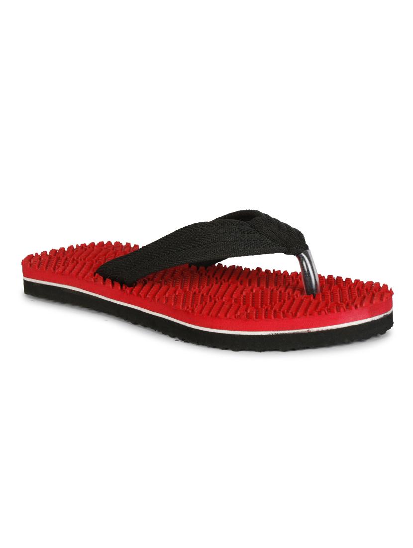 red fabric toe separator flip flops - 17532715 - Zoom Image - 2