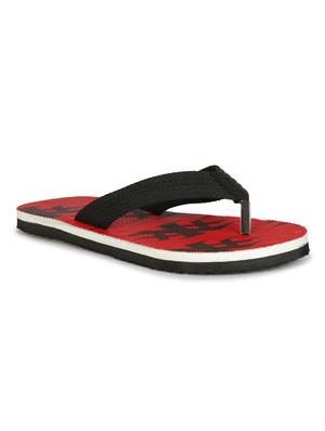 red fabric toe separator flip flops - 17532727 - Standard Image - 2