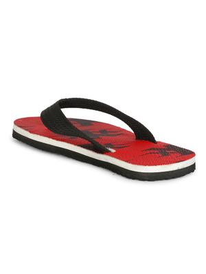 red fabric toe separator flip flops - 17532727 - Standard Image - 4