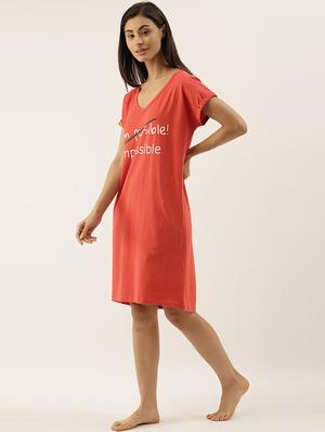 v- neck printed sleepshirt - 17532741 - Standard Image - 2