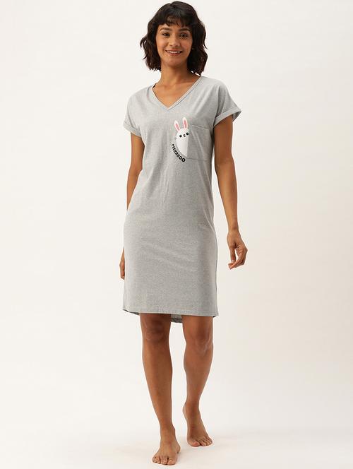 v- neck printed sleepshirt - 17532742 - Standard Image - 1