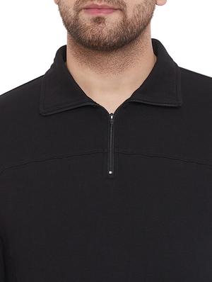 black solid polo t-shirt - 17532763 - Standard Image - 5
