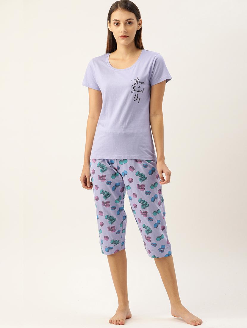 printed nightwear capri set - 17532784 - Zoom Image - 1