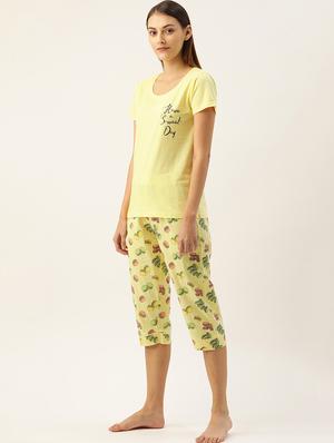 printed nightwear capri set - 17532786 - Standard Image - 2