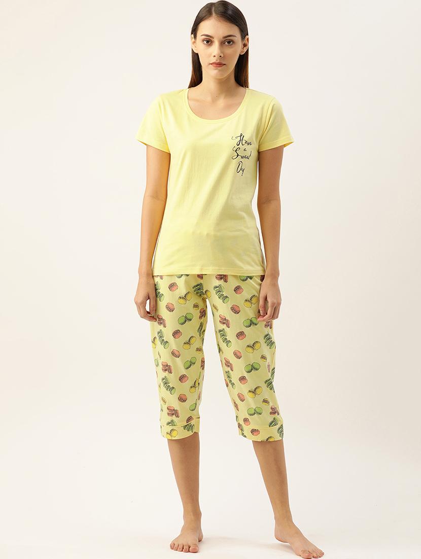printed nightwear capri set - 17532786 - Zoom Image - 1