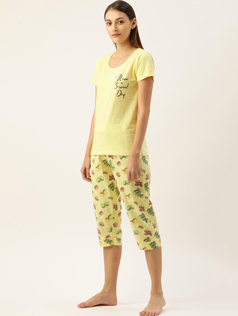 printed nightwear capri set - 17532786 - Zoom Image - 2
