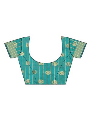 jacquard banarasi saree with blouse - 17532856 - Standard Image - 3