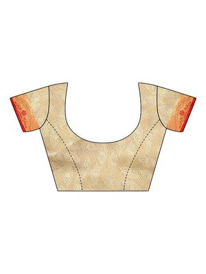 jacquard banarasi saree with blouse - 17532865 - Standard Image - 3