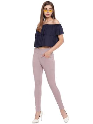 high rise solid jegging - 17532887 - Standard Image - 4
