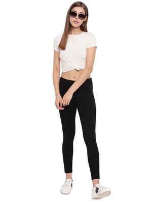 contrast side taped jegging - 17532897 - Standard Image - 4