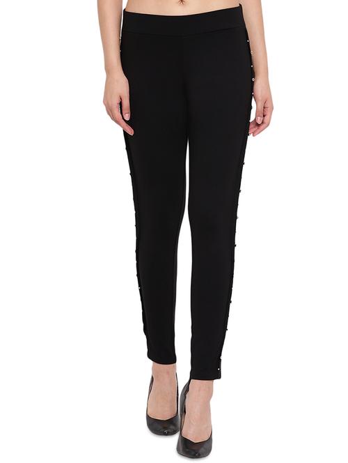 contrast side taped jegging - 17532905 - Standard Image - 1