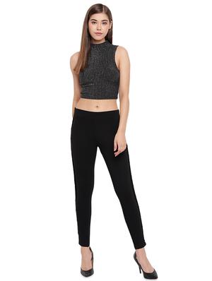 contrast side taped jegging - 17532905 - Standard Image - 4